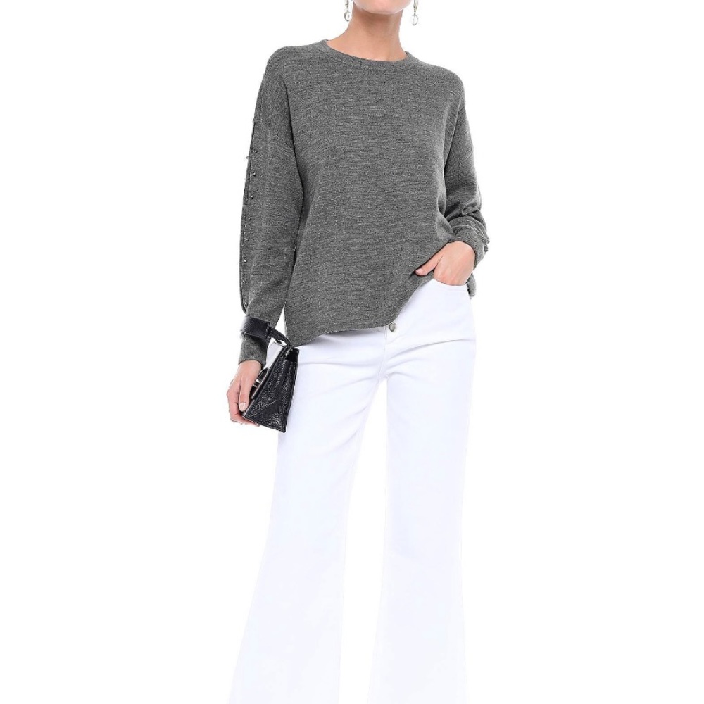 Alice and Olivia split sleeves with metallic inserts sweater